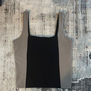 Elegant Black and Tan Women's Top